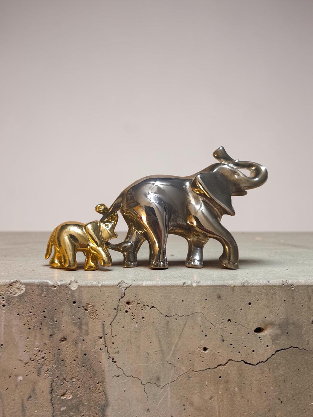 Gold and Silver Elephant Brooch Set - Women Jewelry Brooches